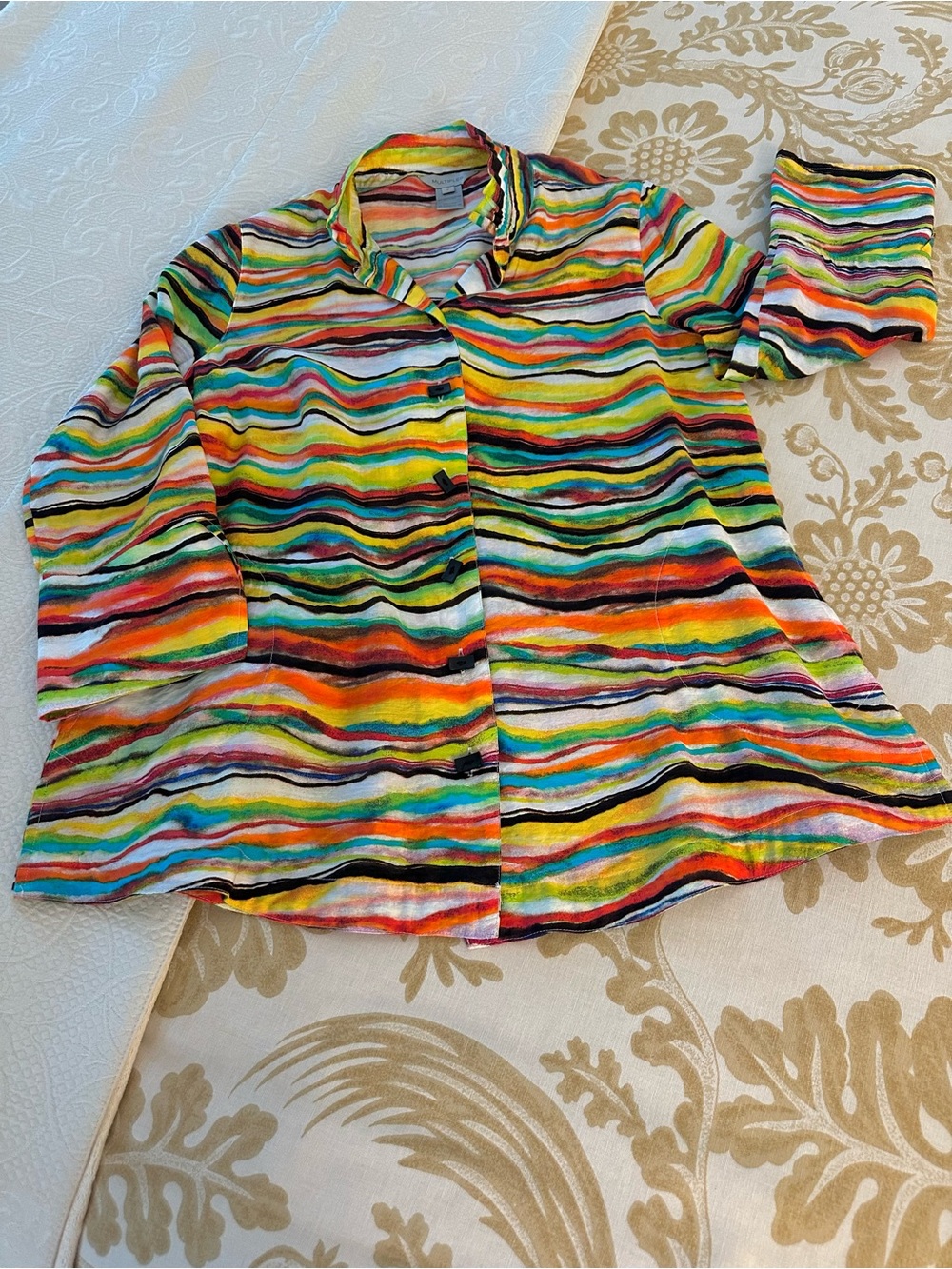 Multiples 3/4 Sleeve Tunic Blouse